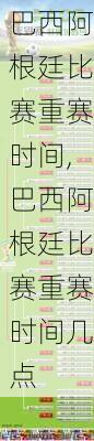 巴西阿根廷比赛重赛时间,巴西阿根廷比赛重赛时间几点
