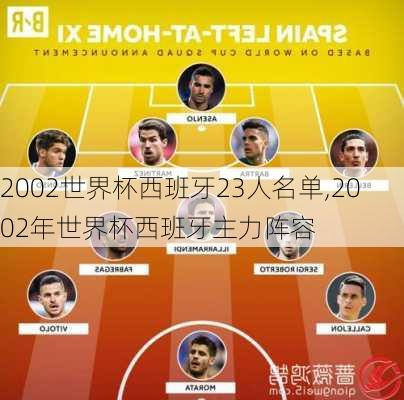 2002世界杯西班牙23人名单,2002年世界杯西班牙主力阵容
