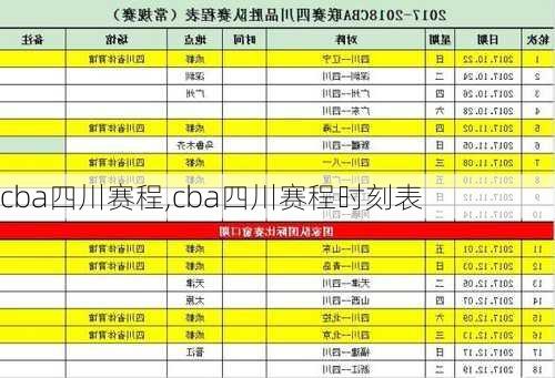 cba四川赛程,cba四川赛程时刻表