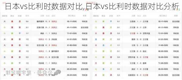 日本vs比利时数据对比,日本vs比利时数据对比分析
