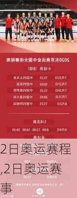 2日奥运赛程,2日奥运赛事