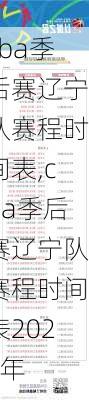 cba季后赛辽宁队赛程时间表,cba季后赛辽宁队赛程时间表2023年