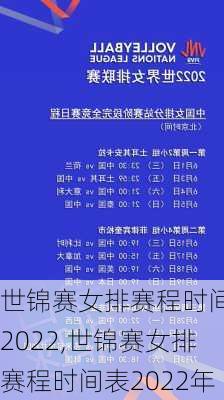 世锦赛女排赛程时间表2022,世锦赛女排赛程时间表2022年