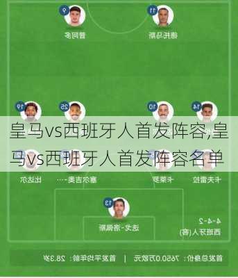 皇马vs西班牙人首发阵容,皇马vs西班牙人首发阵容名单