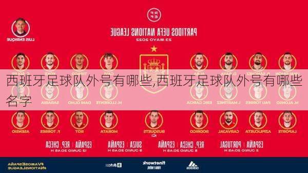 西班牙足球队外号有哪些,西班牙足球队外号有哪些名字