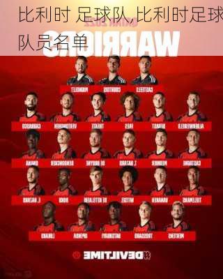 比利时 足球队,比利时足球队员名单