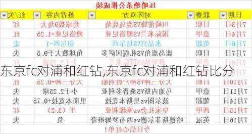 东京fc对浦和红钻,东京fc对浦和红钻比分