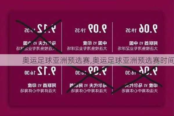 奥运足球亚洲预选赛,奥运足球亚洲预选赛时间