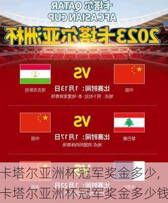 卡塔尔亚洲杯冠军奖金多少,卡塔尔亚洲杯冠军奖金多少钱