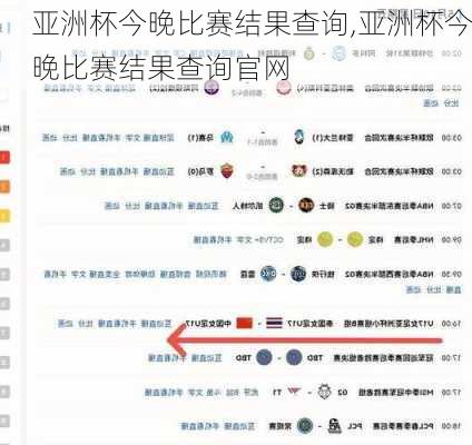 亚洲杯今晚比赛结果查询,亚洲杯今晚比赛结果查询官网