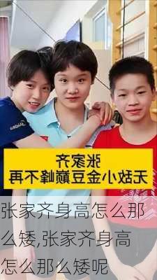 张家齐身高怎么那么矮,张家齐身高怎么那么矮呢