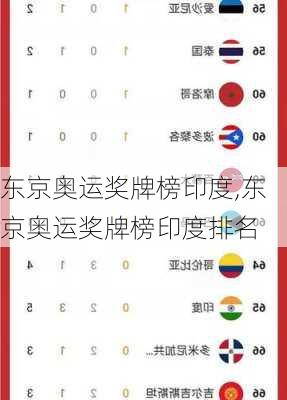 东京奥运奖牌榜印度,东京奥运奖牌榜印度排名