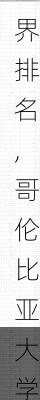 哥伦比亚大学世界排名,哥伦比亚大学世界排名第几位