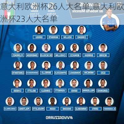 意大利欧洲杯26人大名单,意大利欧洲杯23人大名单