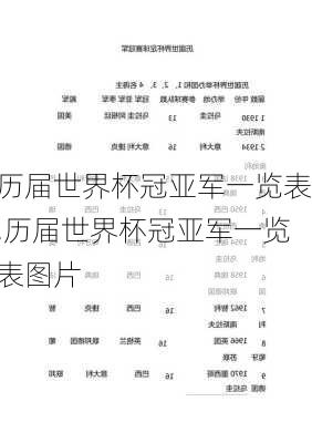 历届世界杯冠亚军一览表,历届世界杯冠亚军一览表图片