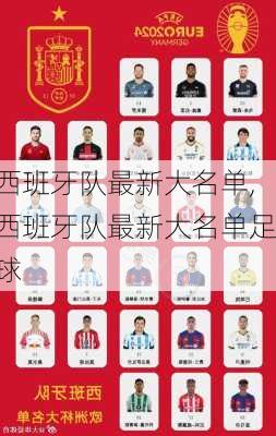 西班牙队最新大名单,西班牙队最新大名单足球