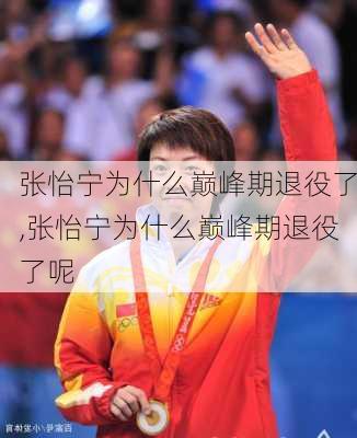 张怡宁为什么巅峰期退役了,张怡宁为什么巅峰期退役了呢