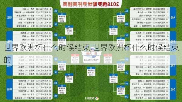 世界欧洲杯什么时候结束,世界欧洲杯什么时候结束的