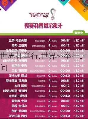 世界杯举行,世界杯举行时间