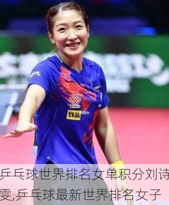 乒乓球世界排名女单积分刘诗雯,乒乓球最新世界排名女子