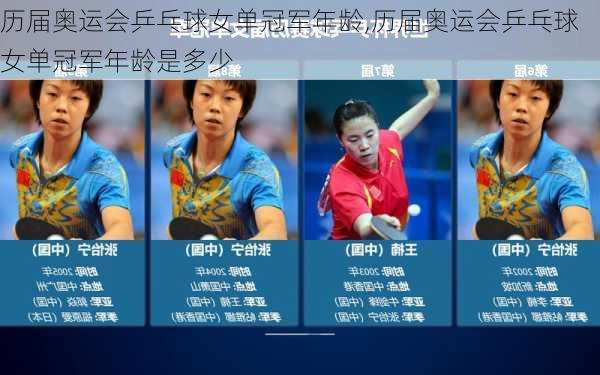 历届奥运会乒乓球女单冠军年龄,历届奥运会乒乓球女单冠军年龄是多少