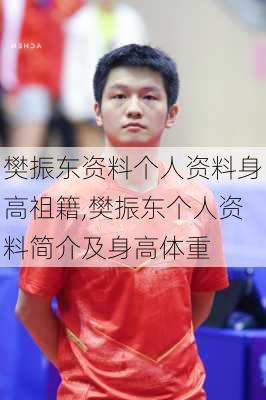 樊振东资料个人资料身高祖籍,樊振东个人资料简介及身高体重