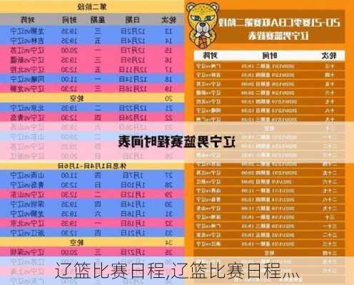 辽篮比赛日程,辽篮比赛日程灬