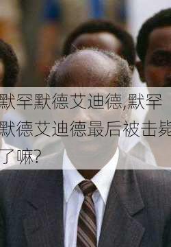 默罕默德艾迪德,默罕默德艾迪德最后被击毙了嘛?