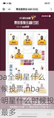 nba全明星什么时候投票,nba全明星什么时候投票最多