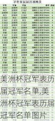 美洲杯冠军表历届冠军名单,美洲杯冠军表历届冠军名单图片