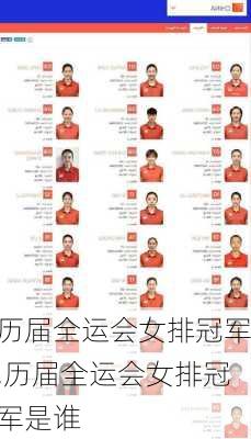 历届全运会女排冠军,历届全运会女排冠军是谁