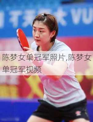 陈梦女单冠军照片,陈梦女单冠军视频