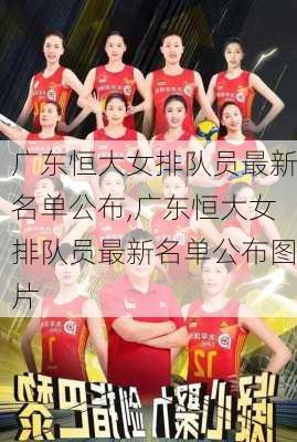 广东恒大女排队员最新名单公布,广东恒大女排队员最新名单公布图片