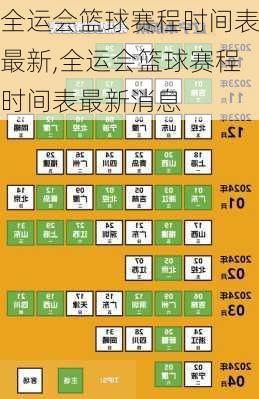 全运会篮球赛程时间表最新,全运会篮球赛程时间表最新消息