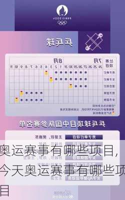 奥运赛事有哪些项目,今天奥运赛事有哪些项目