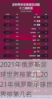 2021年俄罗斯足球世界排第几,2021年俄罗斯足球世界排第几名