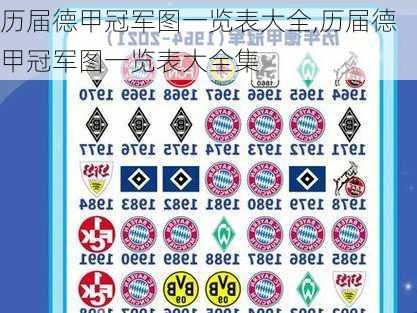 历届德甲冠军图一览表大全,历届德甲冠军图一览表大全集