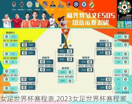 女足世界杯赛程表,2023女足世界杯赛程表