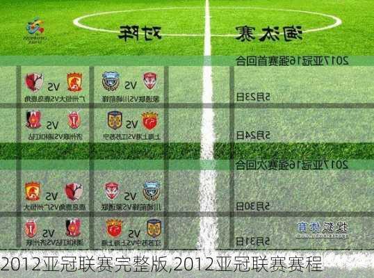 2012亚冠联赛完整版,2012亚冠联赛赛程
