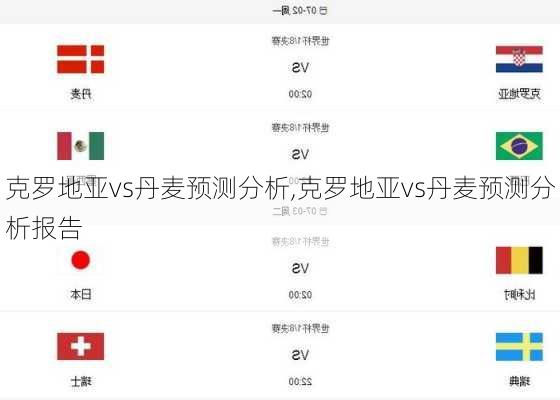 克罗地亚vs丹麦预测分析,克罗地亚vs丹麦预测分析报告