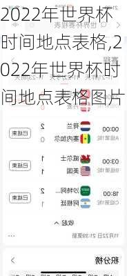2022年世界杯时间地点表格,2022年世界杯时间地点表格图片