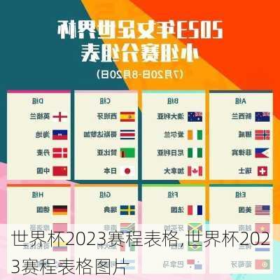 世界杯2023赛程表格,世界杯2023赛程表格图片