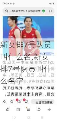 新女排7号队员叫什么名,新女排7号队员叫什么名字