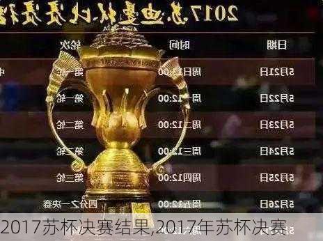 2017苏杯决赛结果,2017年苏杯决赛
