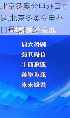 北京冬奥会申办口号是,北京冬奥会申办口号是什么