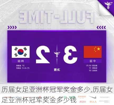 历届女足亚洲杯冠军奖金多少,历届女足亚洲杯冠军奖金多少钱