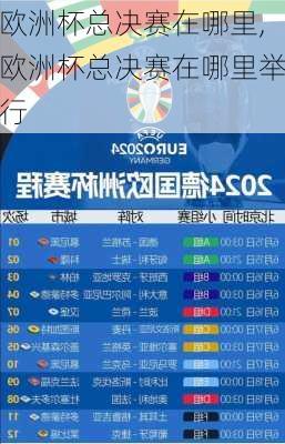 欧洲杯总决赛在哪里,欧洲杯总决赛在哪里举行