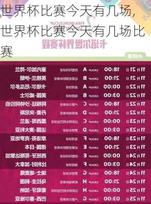 世界杯比赛今天有几场,世界杯比赛今天有几场比赛