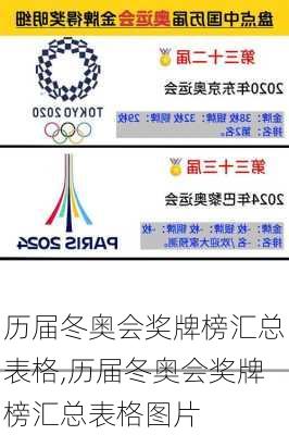 历届冬奥会奖牌榜汇总表格,历届冬奥会奖牌榜汇总表格图片