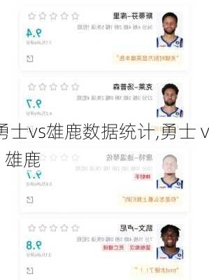勇士vs雄鹿数据统计,勇士 vs 雄鹿